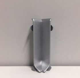Угол внутренний Русский профиль из алюминия для алюминиевого плинтуса 60 (серебро)